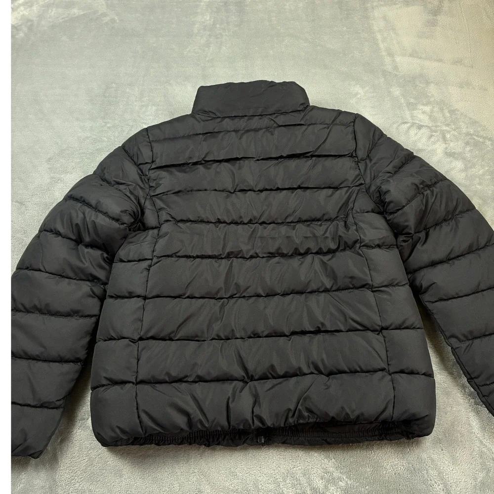 NWT The Childrens Place Kids Black Puffer Jacket Water Resistant Size L 10/12